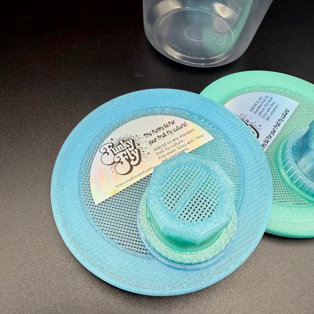 Fruit Fly Lid – Fruit Fly Culture Lid for 32 oz Deli Cups (Reusable, Escape-Resistant)