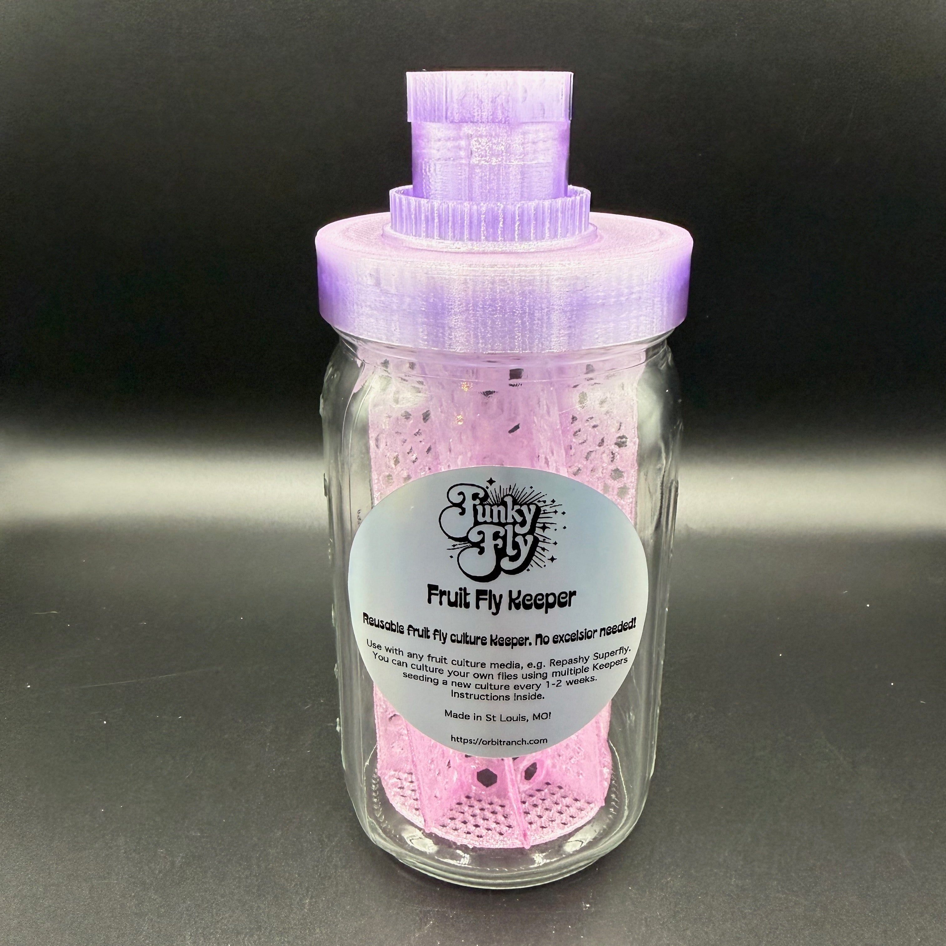 Fruit Fly Culture Jar – Reusable, Escape-Resistant Culture System for Dart Frogs, Tarantulas & More