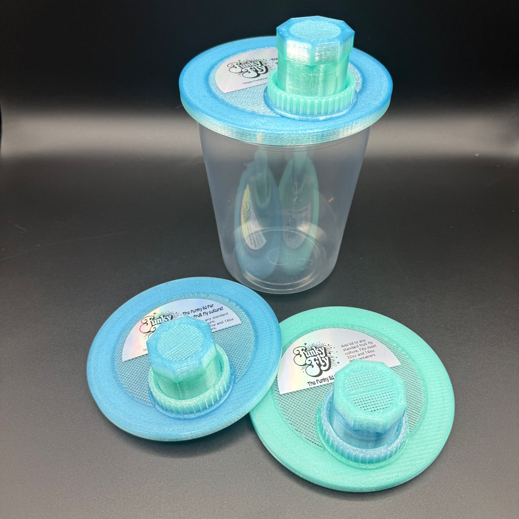 Fruit Fly Lid – Fruit Fly Culture Lid for 32 oz Deli Cups (Reusable, Escape-Resistant)
