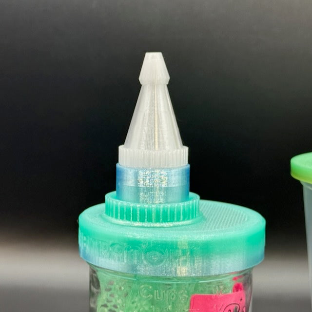 Feeder Nozzle Attachment for Fruit Fly Culture Jars and Lids